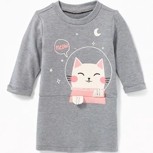 Old Navu French-Terry Sweatshirt Dress Baby 0-3M